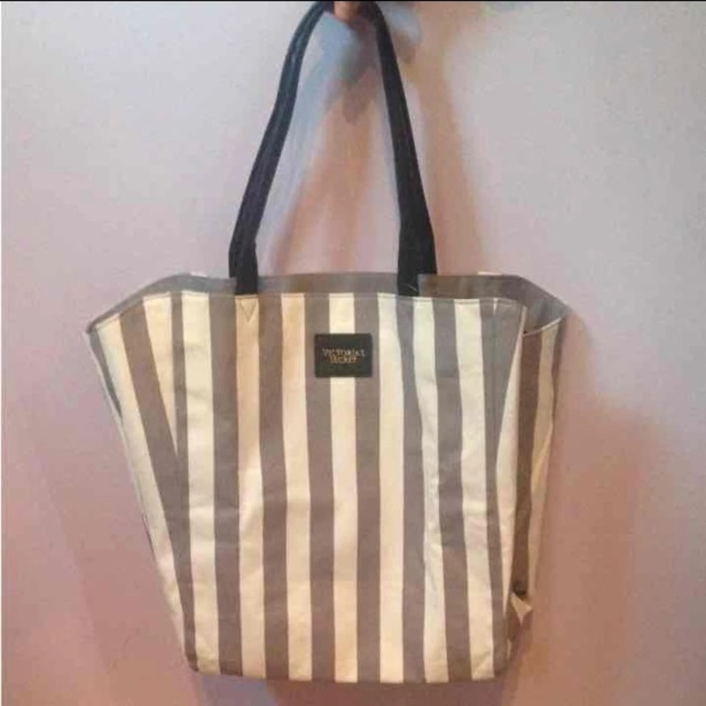 NWT Victoria's Secret Striped Tote Shoulder Bag - Picture 3 of 4